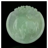 Chinese Grade A Green Jadeite Pendant W/ Certifica