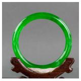Imperial Burma Green Jadeite Bangle Certified A