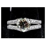 2 ct Green Amethyst Ring RV $200