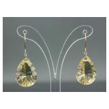 14kt Yellow Gold 26.10ct Citrine Earrings CRV$600