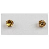 14K Gold 0.8 ct Citrine Earrings RV $250