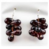14K Gold 18 ct Garnet Earrings RV $600