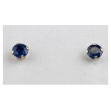 10K Gold 0.72 ct Sapphire Earrings RV $120