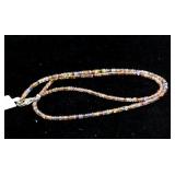 30 ct Fancy Color Sapphire Bead Necklace CRV $500