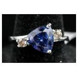 2.6 ct Tanzanite and Diamond Ring CRV $4000