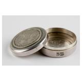 Japanese Silver Coin Case w/ Two Coins