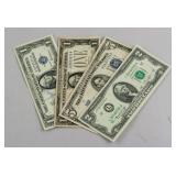 4 Pcs United States Paper Bank Notes 1928