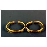 Pair Chinese Copper Alloy Bracelet