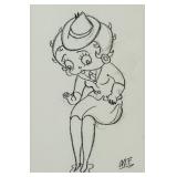 Max Fleischer Polish-American Pop Art Ink on Paper