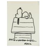 Charles Schulz American Snoopy Ink on Paper
