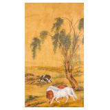 Lang Shining 1688-1766 Chinese Watercolor Scroll