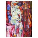 Robert Falk Russian Impressionist Oil on Board