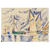 Paul Signac French Neo-Impressionist Watercolor