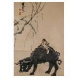 Li Keran 1907-1989 Chinese Watercolor Cowboy