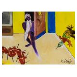 RB Kitaj American Pop Art Gouache on Paper