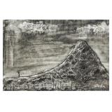 Cuban Printmaking on Paper signed Bedia