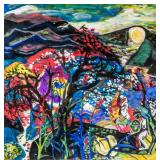 Xu Zhong Fong b.1943 Abstract Folk Art Painting