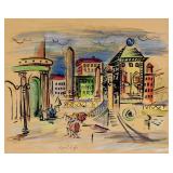 Raoul Dufy French Fauvist Watercolor on Board
