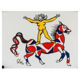 Alexander Calder American Mixed Media Paper 1975