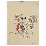 Walt Disney American Pop Art Mixed Media on Paper