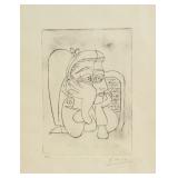 Pablo Picasso Spanish Cubist Signed Linocut 5/75