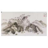 Luo Pufu b.1989 Chinese Watercolor Landscape