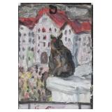 Chaim Soutine Expressionist Mixed Media on Board