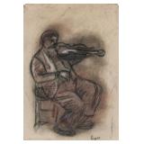 Edgar Degas French Impressionist Charcoal on Paper