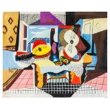 Pablo Picaso Spanish Cubist Oil on Canvas