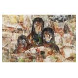 Shoo Ching Wang 20th Century Chinese Oil on Canvas