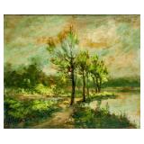 Oil on Panel Framed Landscape Signed H. Ford II