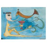Victor Brauner Romanian Surrealist Mixed Media