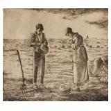 Jean-Francois Millet French Signed Linocut 12/75