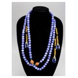 Chinese perpla Hardstone and Variety Bow Necklace