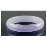 Burma Lavender Jadeite Carved Bangle