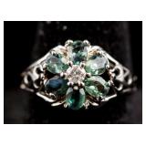 14k Alexandrite & Diamond Ring