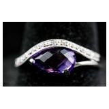 1.55ct Amethyst & Zicon Ring CRV $2500