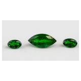 3 Assorted Cut Green Emerald