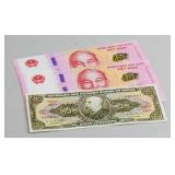 2 PC Vietnamese 100 Dong & 1 Brazilian 5 Cruzerios