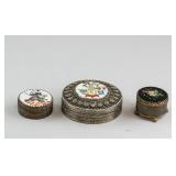 3 PC Chinese Qing Dynasty Metal Cosmetic Cases