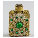 French Style Glass and Gilt Frame Perfume Bottle