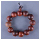 Chinese Yellow Agalloch Wood Carved Bracelet
