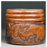 Chinese Carved Coaster Set with Case