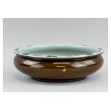 Chinese Blue & Copper Red Porcelain Basin Kangxi