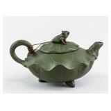 Chinese Green Zisha Teapot Jiang Rong 1919-2008 MK