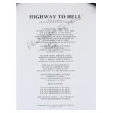 Angus Young Autographed Lyrics with JSA Letter