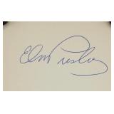 Elvis Presley Autographed Cut Card JSA Letter