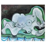 Pablo Picasso Spanish Oil Woman Dated 1959