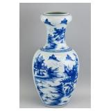 Chinese B & W Porcleain Vase Kangxi C.T. Loo Marks