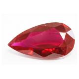 24.55ct Pear Cut Red Natural Ruby GGL